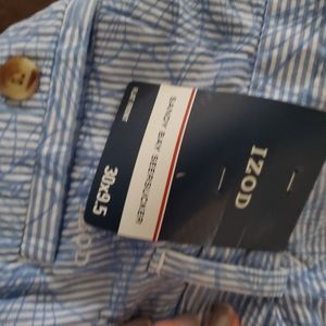 Pantalon Homme Seersucker Izod Sandy Bay 32x30 Neuf Avec étiquettes - Taille Standard